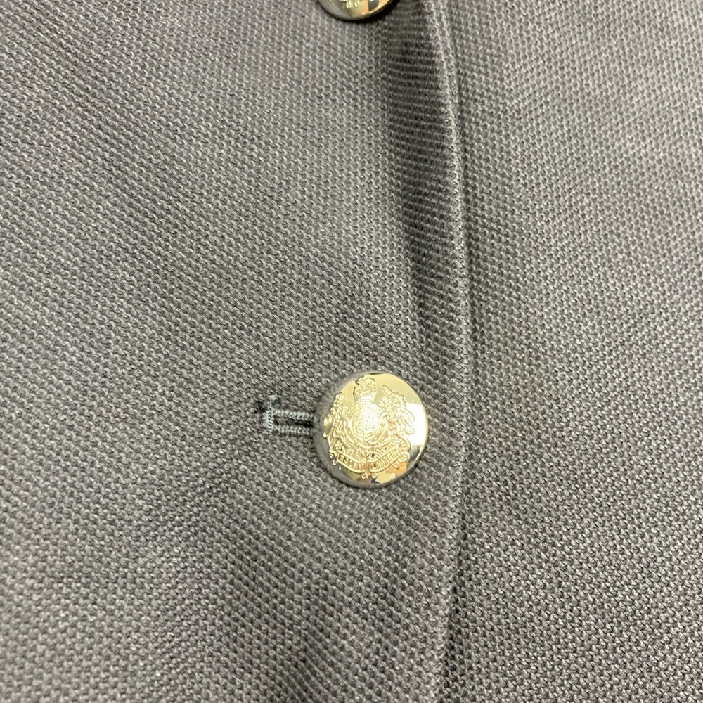 Lauren Ralph Lauren Women's Bullion Jacquard Blazer Navy Silver Button Size M - Picture 11 of 13